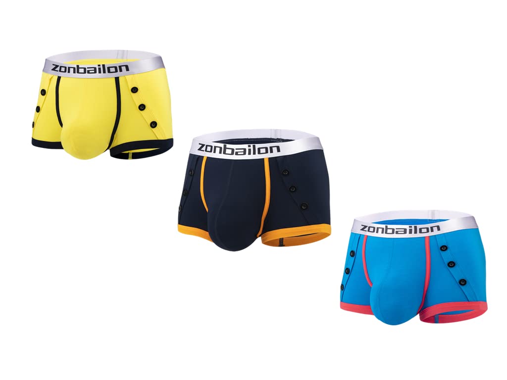 Boxer da uomo in bambù morbido a vita bassa boxer pantaloncini da uomo ad asciugatura rapida sacchetto gamba corta pack
