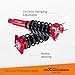 maXpeedingrods Coilovers for Nissan 370Z RWD 2009-2020, for Infiniti G37 RWD 2008-2015, 24 Levels Damper Adjustable Coilovers Suspension Kit, Height Adjustable Shock Absorber Strut, Lowering Kit, Red