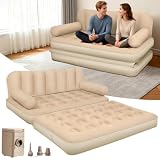 ChlorBlu Queen Size Air Sofa Bed Mattress,Blow Up Couch w/Pump,74'x62'x33''