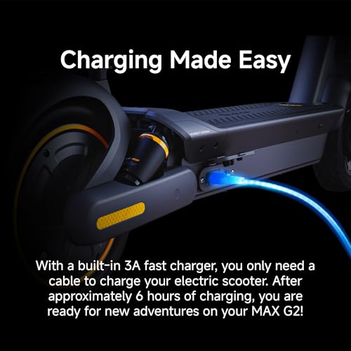 Segway Ninebot MAX G2 Electric KickScooter, Power by 1000W Motor, Up to 43 Miles Range and 22MPH, w/t 10-inch Tires , Dual Brakes & Suspension, Electric Scooter for Adults, UL-2272 Certified