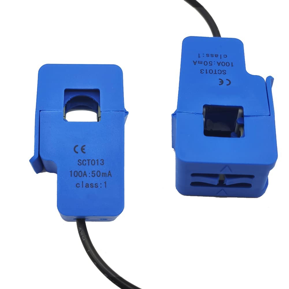 2Pcs SCT-013-000 100A 50mA Non-invasive Split Core Current Transformer Sensor SCT013
