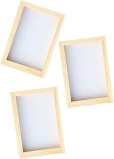 3Pcs Wooden Paper Making Screen Mould Frame Papermaking for Paper Making kit and Dried Flower Handcraft