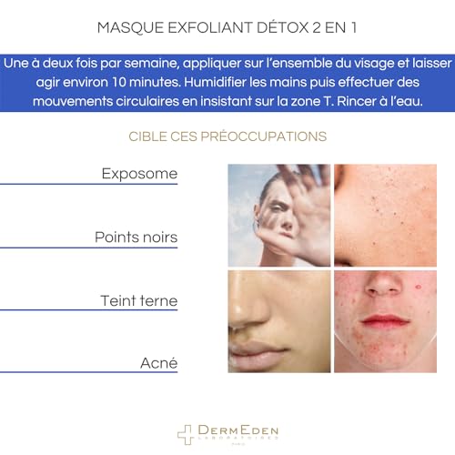 DermEden, Detox Exfoliating Mask 50 ml, 2 actions in 1, Removes all impurities and pollution particles, Purifies - Image 3