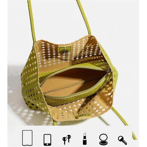 Bolso Tote tejido pequeño para mujer verano playa miniatura 5