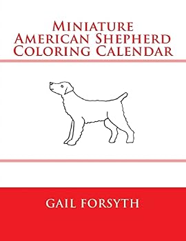 Miniature American Shepherd Coloring Calendar