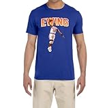 New York Patrick Ewing Dunking Logo Shirt T-Shirt Adult 2XL Blue