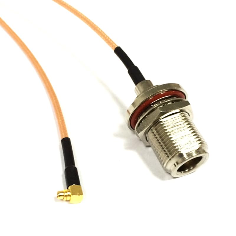 Female Bulkhead to MMCX Male Right-Angle Pigtail Cable for Wi-Fi routers (200CM) (RG316)