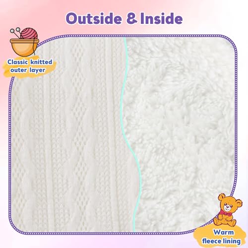 OMUKY Kids Scarf Fleece Warm Knitted Scarves for Girls Boys Toddler Cold Weather Soft Neck Warmer4