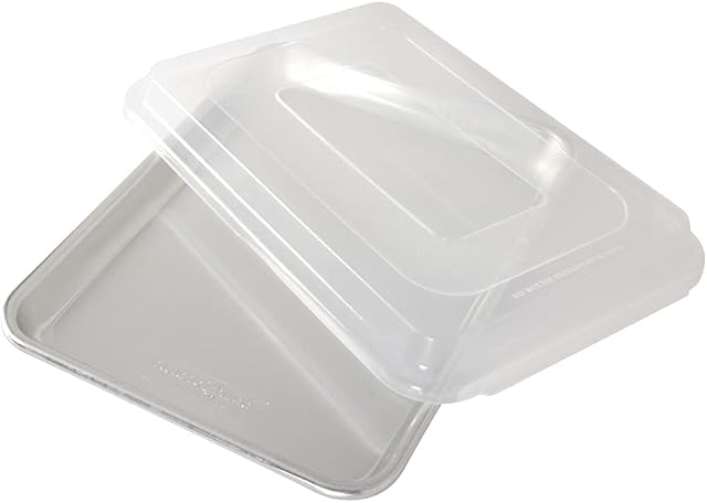 Nordic Ware Naturalne aluminium, komercyjne ostrze do ćwiartki piekarskiej z pokrywką