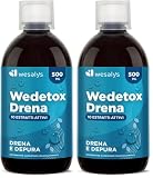 Drenante Forte Detox e Diuretico contro la Ritenzione Idrica, Disintossicante fegato, Anticellulite, Elimina le Tossine ed i Liquidi in eccesso, Drenante Gambe da bere (Confezione da 2)