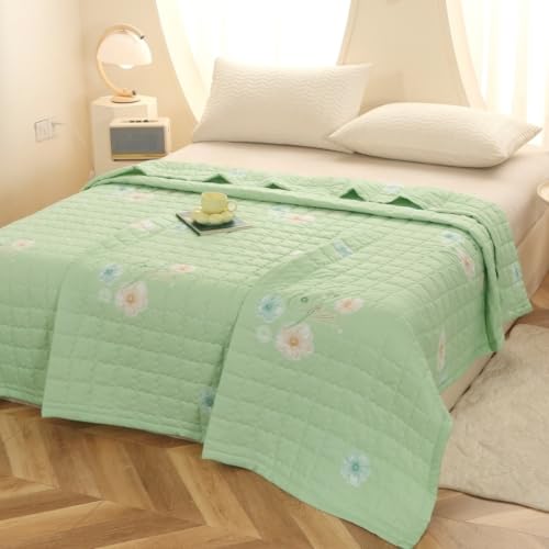 Edredón verano reversible colcha edredones ligera microfibra verde moderna 3