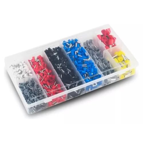 Kit 1200 Terminais Elétricos Ilhós Tubular 0,5mm a 10mm