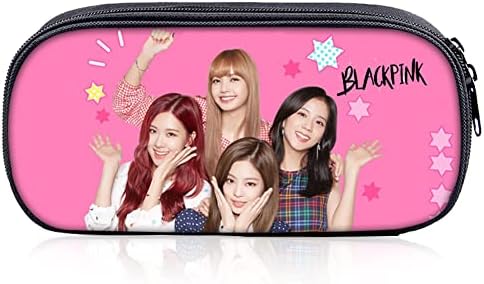 Blackpink Pencil Case,Pencil Case Pencil Case Large Capacity Cosmetic Bag Double Zippers Pen Bag Office Pen Holder Organizer Stationary Bag, for School Student Girls Boys and Adults