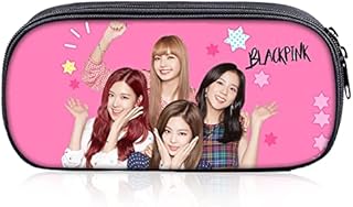 Blackpink Pencil Case,Pencil Case Pencil Case Large Capacity Cosmetic Bag Double Zippers Pen Bag Office Pen Holder Organizer Stationary Bag, for School Student Girls Boys and Adults