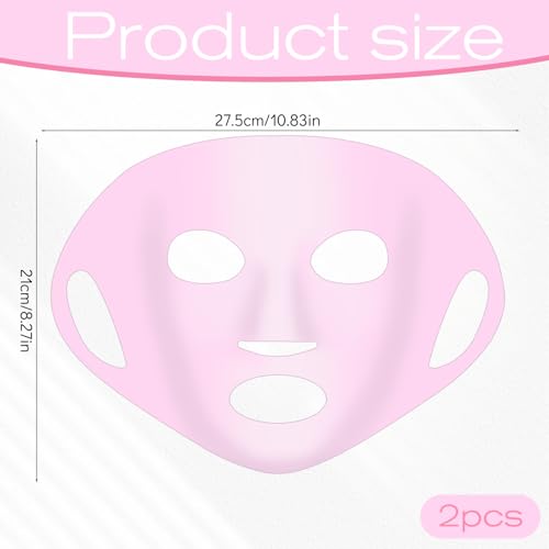 YQQYG 2 Pack Reusable Silicone Face Mask Cover, Anti-Wrinkle Face Mask Holder, 3D Masks Cover Prevent Evaporation Falling Skincare Beauty Spa for Women Men
