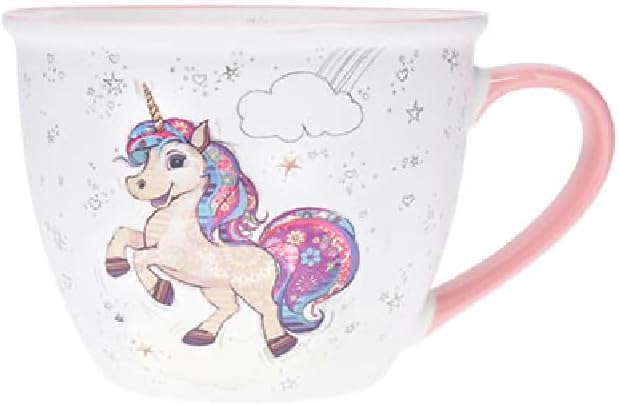 KIUB Timpani Bowl with Handle – Unicorn Dancing – Porcelain Material – Capacity 550 ml