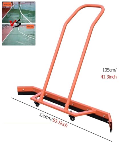 Varredor de rodo para quadra de tênis, removedor de água de piso resistente com rodas, rodo de super