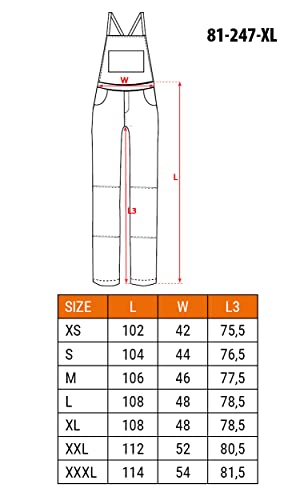 Neo Tools Salopette Da Lavoro Da Uomo, 100% Cotone, 210 G/M2, Ripstop, Taglie XS-3XL, Ginocchia Rinforzate Con Cordura, Elastico In Vita E Bretelle, E - 3