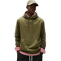 Tommy Jeans Tjm Reg Linear Logo Hoodie Ext Dm0Dm20746, Felpa con Cappuccio, Uomo, Verde (Dark Greenery), S