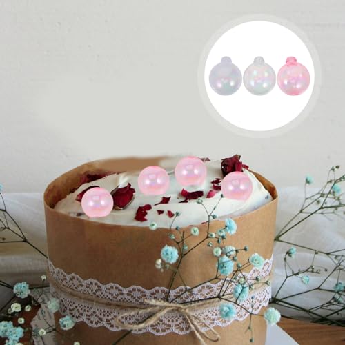 Toyvian 30 Peças Toppers De Bolo De Bola Topper De Bolo De Mini Bolas Topper De Bolo Colorido Em For