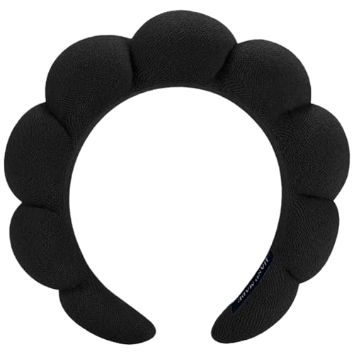 AOENJIE Spa Headbands for Washing Face or Makeup, Sponge Bubble Skincare Headbands, Puffy Terry...