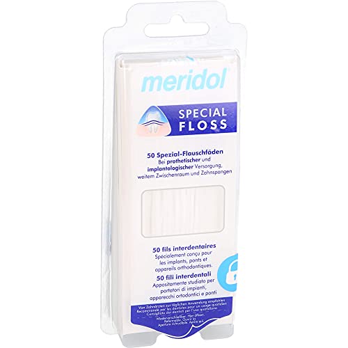 Zahnseide Meridol Special Floss mit Flauschfäden, 50 Stück