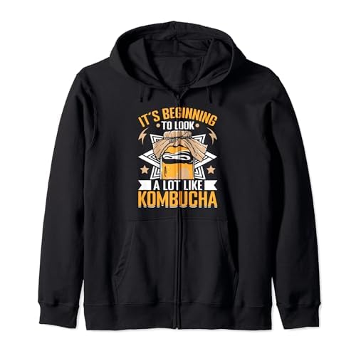 Kombucha Scoby Starter Kit for Brewing Organic Kombucha Zip Hoodie