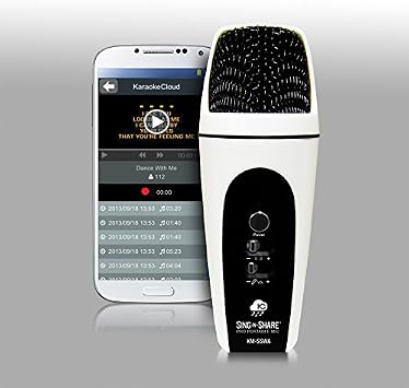Sing n Share Pro Portable Mic for Android White with Free Karaoke Streaming!