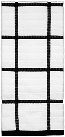 All-Clad Textiles Kitchen Towel, Checked-1 Pack, Black