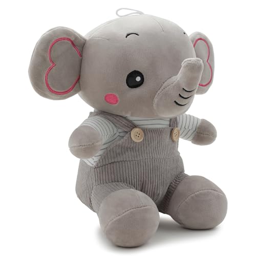 Image of Soft Plush Toy for Kids Stuffed Soft Toy with Cute Hug-Friendly Plush for Babies, Toddlers & Children Safe, Lightweight & Easy to Clean (Elephant Grey)