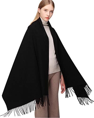 RIIQIICHY Cachecol 100% lã pashmina xales e envoltórios para