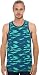 adidas Originals Men's Camo Sky Tank Shirt, Surf Green/Blush Blue, Large