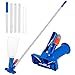 zelaby Aspirapolvere Piscina, Kit Pulitore Pulizia Piscina, Punta e Sacchetto di Raccolta con Spazzola, Asta Telescopica Portatile in Alluminio, per Piscina per Subacqueo Famiglie Fuori Terra, Stagno