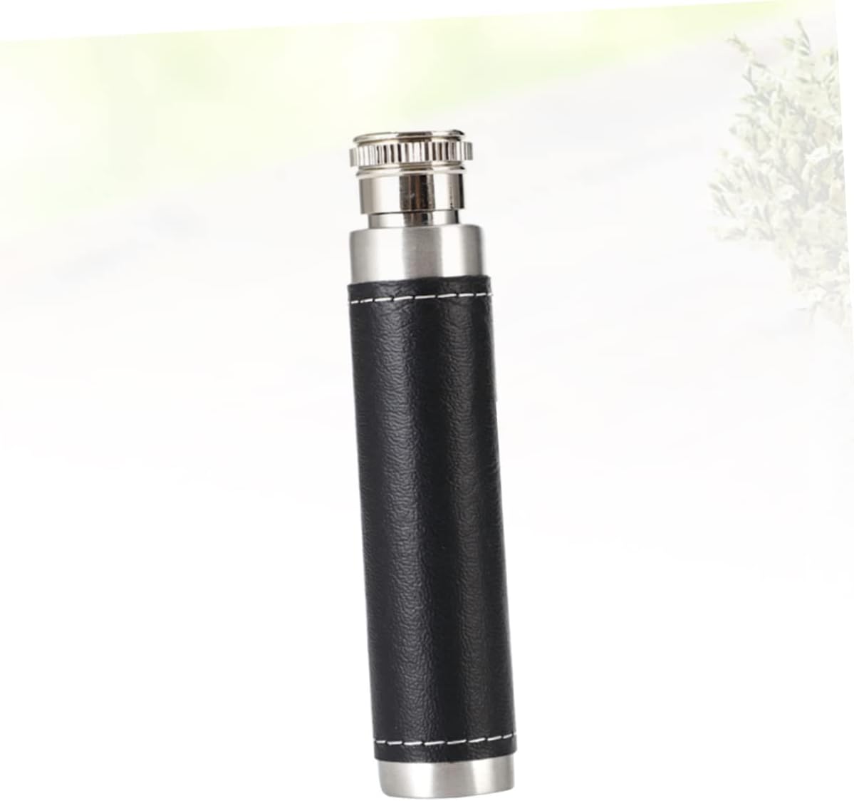 Mini Wine Pot 1oz Stainless Steel Wine Tube Leather Cover Portable and Round Base Tube Style