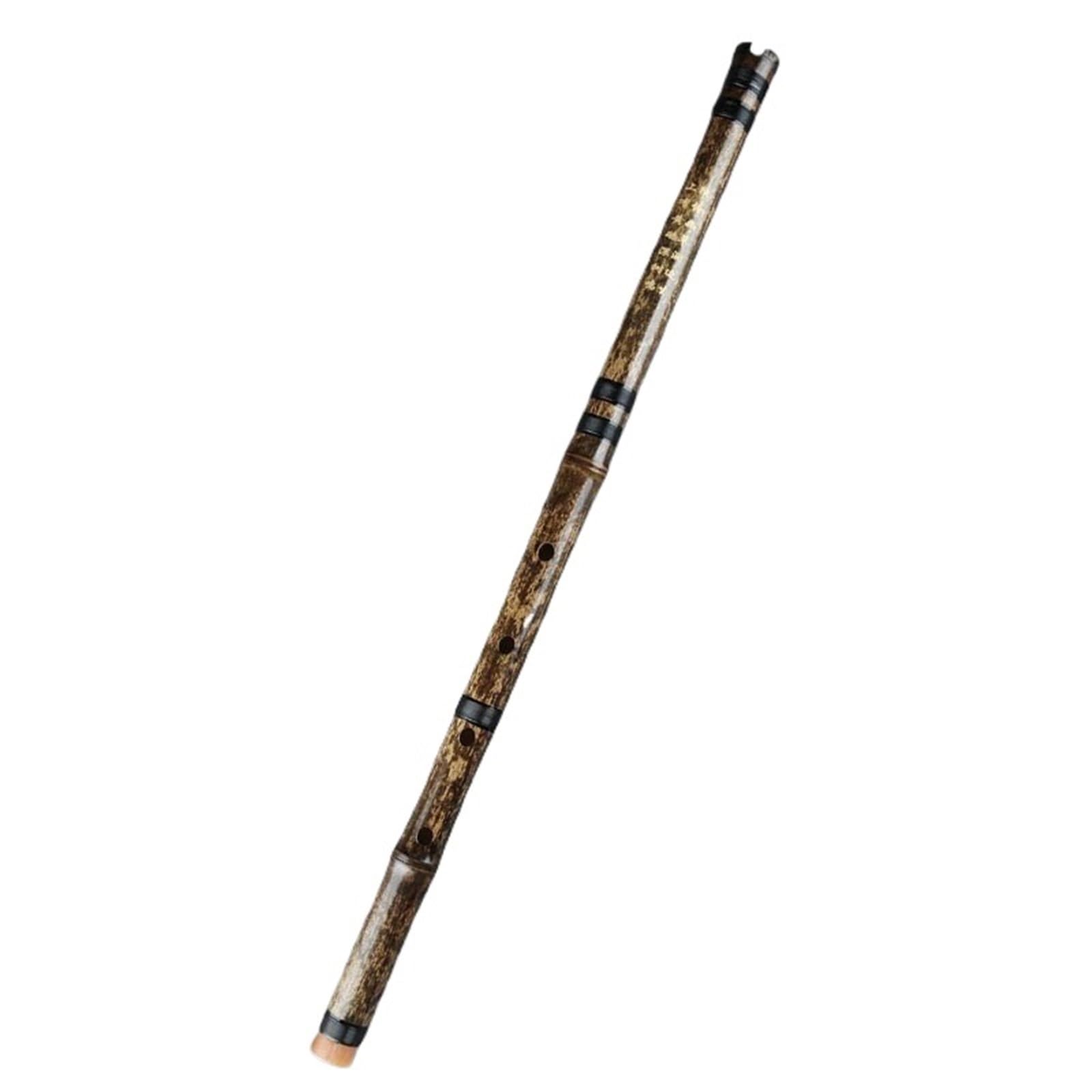 Flûte Bambou Shakuhachi en bambou noir naturel fait main accordage en ré 54 cm convient aux débutants