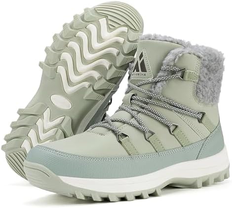 Mishansha Winterstiefel Damen Gefüttert Winter Warme Gr.36-42 | Winterschuhe,Bequeme,Rutschfeste,Leicht,Schneestiefel,Schneeschuhe,Wander Trekking