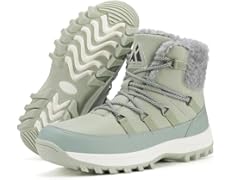 Mishansha Winterschoenen voor dames, gevoerde winterlaarzen, warm, waterdicht, wandelschoenen, antislip, outdoor, maat 36-42, lichtbruin, 41 EU