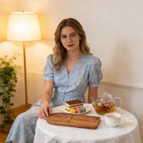 Plateaux décoratifs en bois divisés pour table basse et maison