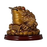 MAJESTE Geld-Kröten-Statue Messing-Frosch-Figur Antike Kröten-Verzierung Chinesische Feng-Shui-Dekoration for Anziehen von Reichtum, Glück, Glück/1139