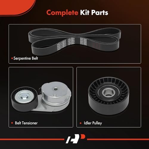 A-Premium Engine Serpentine Belt Drive Kit with Tensioner & Idler Pulley Compatible with Ram 1500 2013-2022, 1500 Classic 2019-2022 - OHV V8 5.7L by A-premium - Image 2