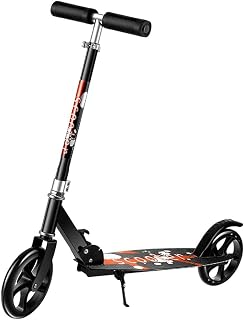 Mobility scooters,Kick Scooter, Scooter, Foldable Adult Two-wheeled Scooter, Big Wheel Scooter, Handlebar Height Adjustable (non-electric) (Color : Black)