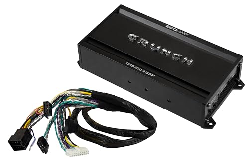 CRUNCH CRE400.4DSP-ISO - 4-kanałowy wzmacniacz samochodowy CLASS A/B - 4 x 50W - z wbudowanym 6-kanałowym 32-bitowym DSP - zintegrowanym Bluetooth dla przesyłania audio i sterowaniem aplikacją |