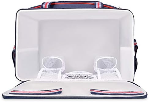 Polar Gear Family Cooler Bag  Large Insulated Picnic/Food Bag with Quick Access Hatch  Adjustable Padded Strap & Ice Pack  Wipe Clean PEVA Lining  Great for Meals on Days Out  Blue, 30l Capacity