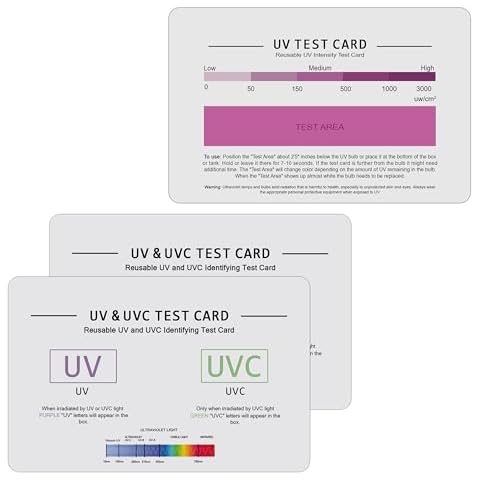 SaiTech IT | UV & UVC Test Card & UV Intensity Test Card | 3-in-1 UV Test Card | UVA & UVC Light Identifying Card | UV Bulb & LED Intensity Reading Card | UV Dosage Indicator Card | UVB Tester-2 Pack Cover