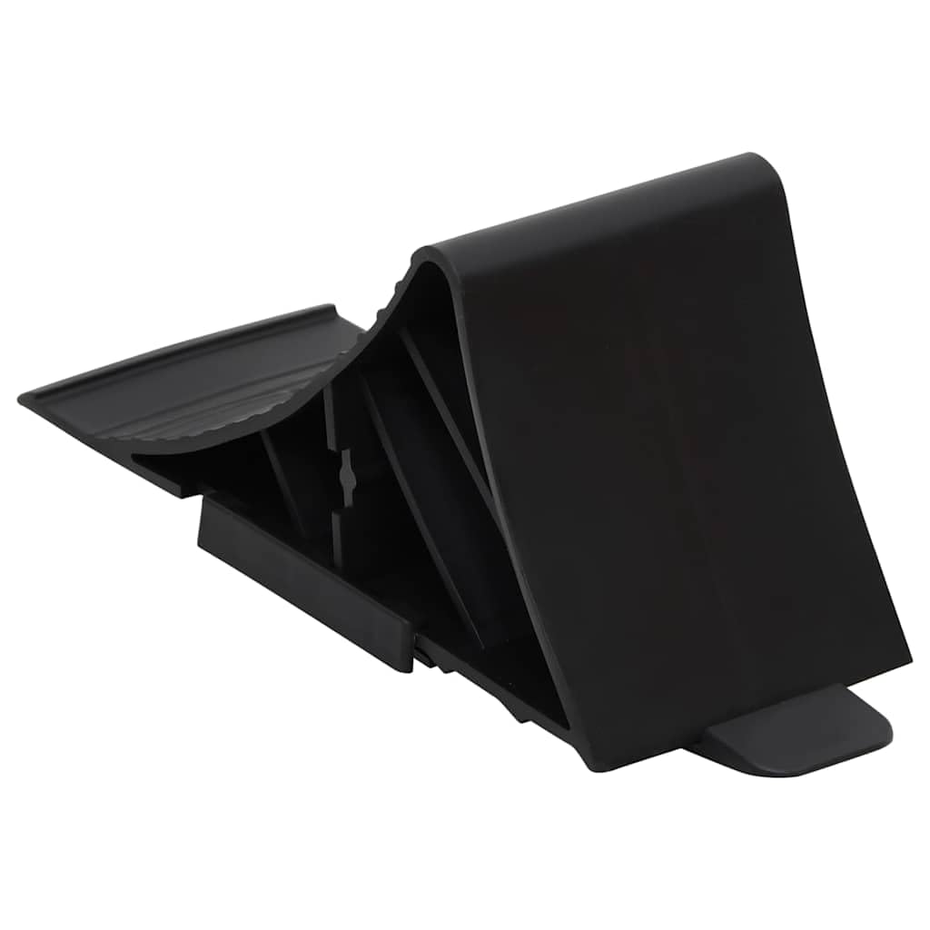 Kliny do kół, 2 sztuki, tworzywo sztuczne, 25 x 10 x 11,5 cm, z uchwytem montażowym do przyczep, przyczep kempingowych, samochodów osobowych, ciężarowych, antypoślizgowych dywaników na koła