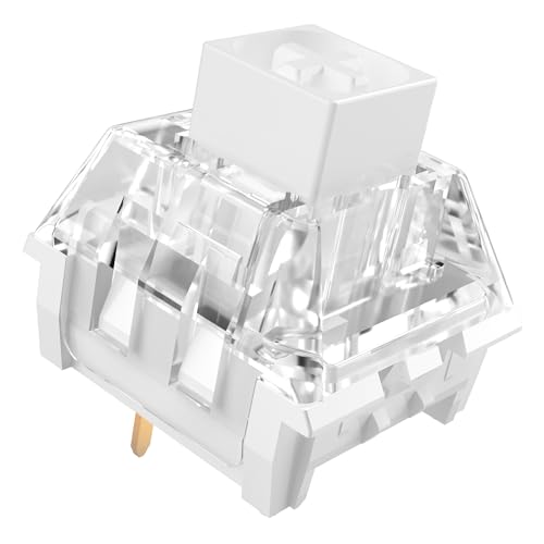 Kailh Box White Clicky Keyboard Switch,3-pin 45gf Pre-Lubed...