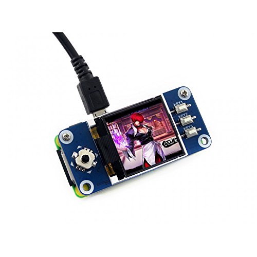 TUOPUONE Wyświetlacz LCD 3.7 cm HAT kompatybilny z Raspberry Pi 128 x 128 pikseli rozdzielczość interfejs SPI z wbudowanym kontrolerem