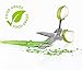 Chefast Herb Scissors Set - Multipurpose Cutting Shears with 5 Stainless Steel Blades, Jute Pouches, and Safety Cover with Cleaning Comb - Cutter/Chopper/Mincer for Herbs - Kitchen Gadget