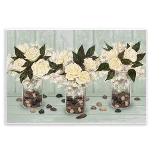 Rose Bouquet Rustic Floral, 13 x 19 Inch Mounted Print on Wall Plaque