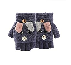 2 Paires Gants Enfant Hiver Avec Couverture Convertibles